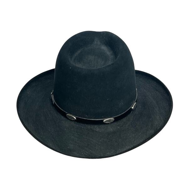 Vtg John B Stetson 4x Beaver “F2130 Giant” Cowboy Hat F2063 4-Inch Brim Sz 6 7/8 - Picture 4 of 11